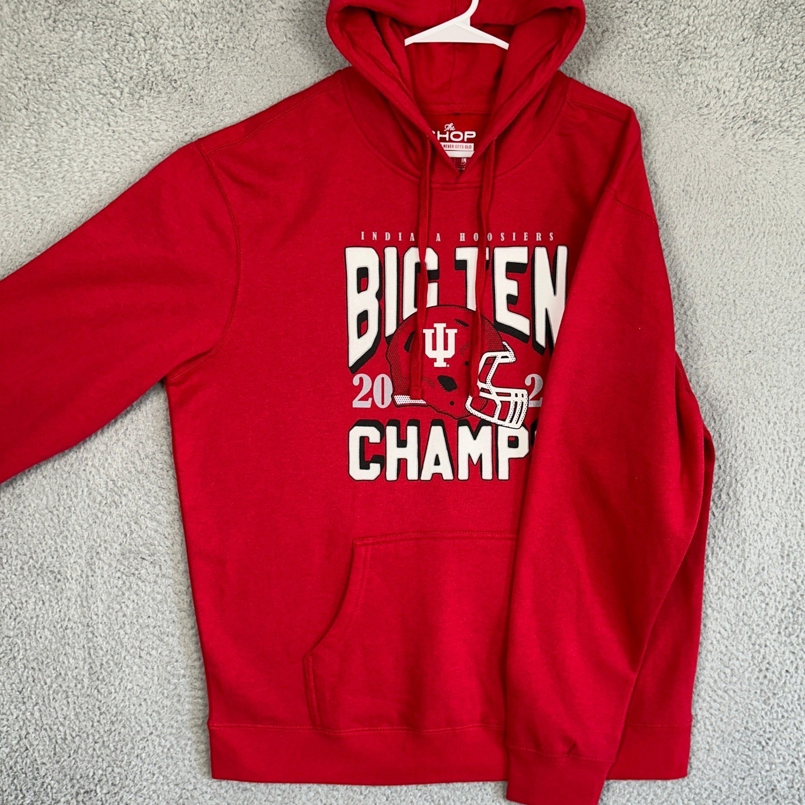 New Indiana Hoosiers The Shop Hoodie Mens Xl Red Big Ten Champs 2023 Sweatshirt